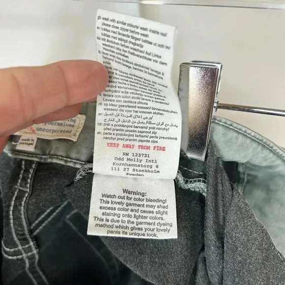 2/$30 Odd Molly Main Purpose 27 Pants Trousers Jeans Green Skinny Soft Casual - Picture 8 of 11